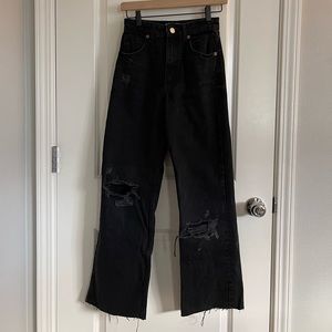 Zara Wide leg black pants